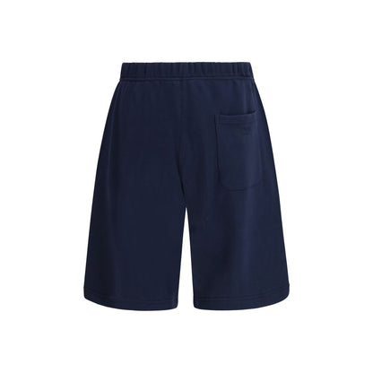 Blue Cotton Bermuda Shorts