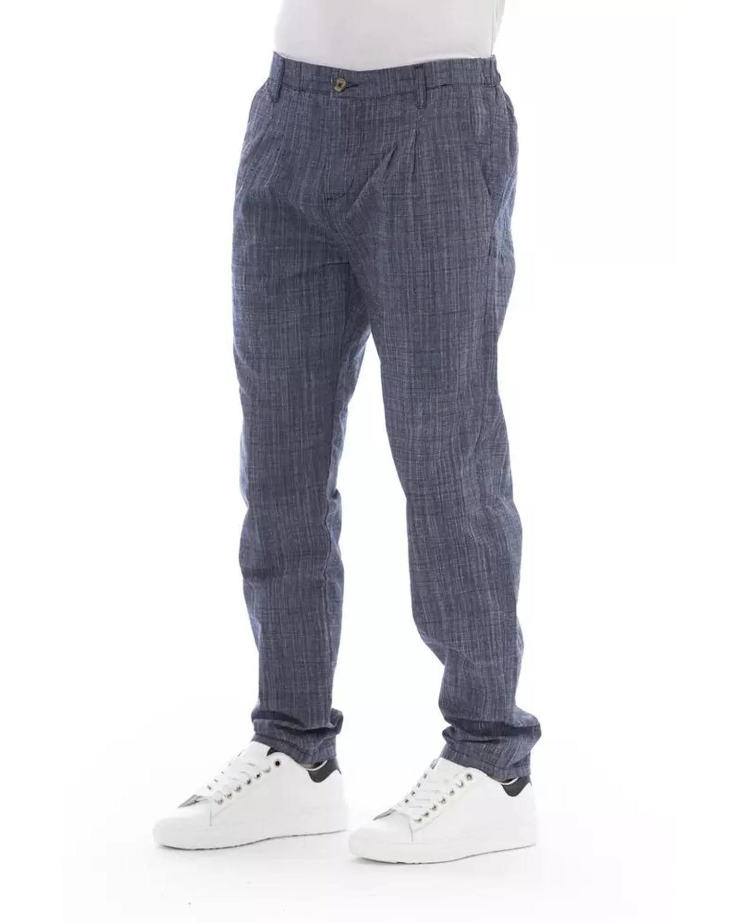 Blue Cotton Chino Pants