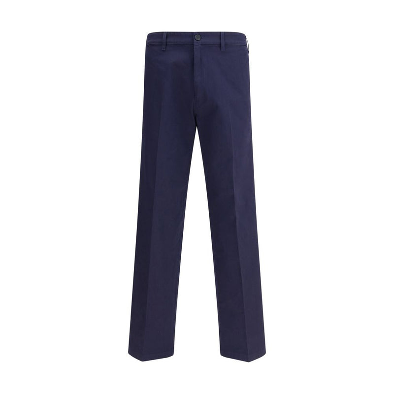 Blue Cotton Chino Pants