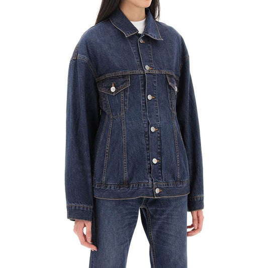 'Hourglass' Denim Jacket-Balenciaga-LabelTerrace.com