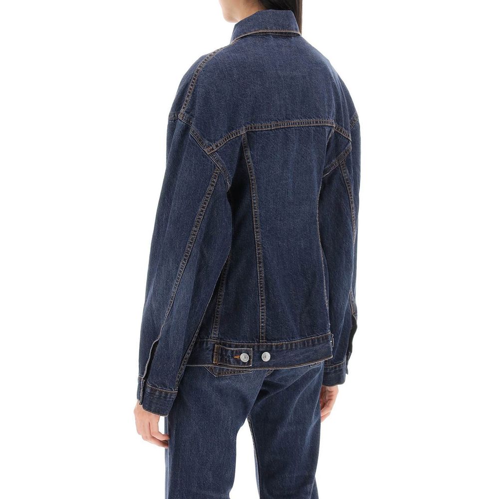 'Hourglass' Denim Jacket-Balenciaga-LabelTerrace.com