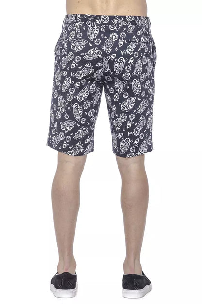 Blue Cotton Men Bermuda Short