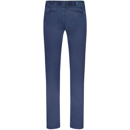 Blue Cotton Men Chino Trouser