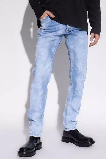 Blue Cotton Men Jeans-Dsquared²-LabelTerrace.com