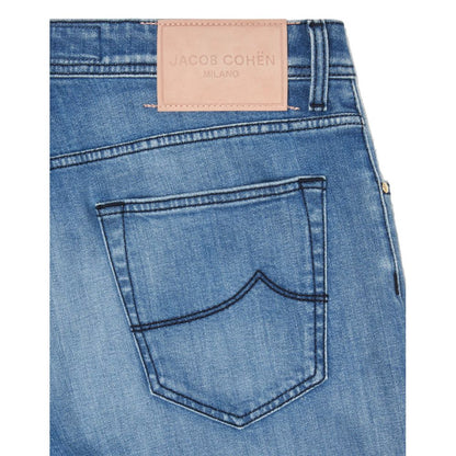 Blue Cotton Men Jeans-Jacob Cohen-LabelTerrace.com