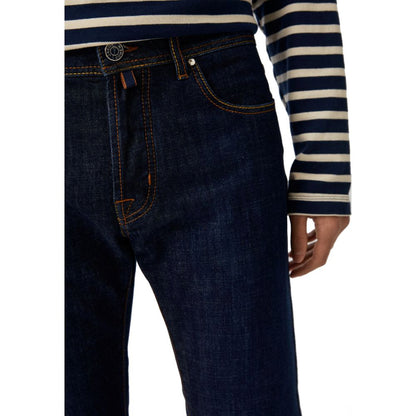 Blue Cotton Men Jeans-Jacob Cohen-LabelTerrace.com
