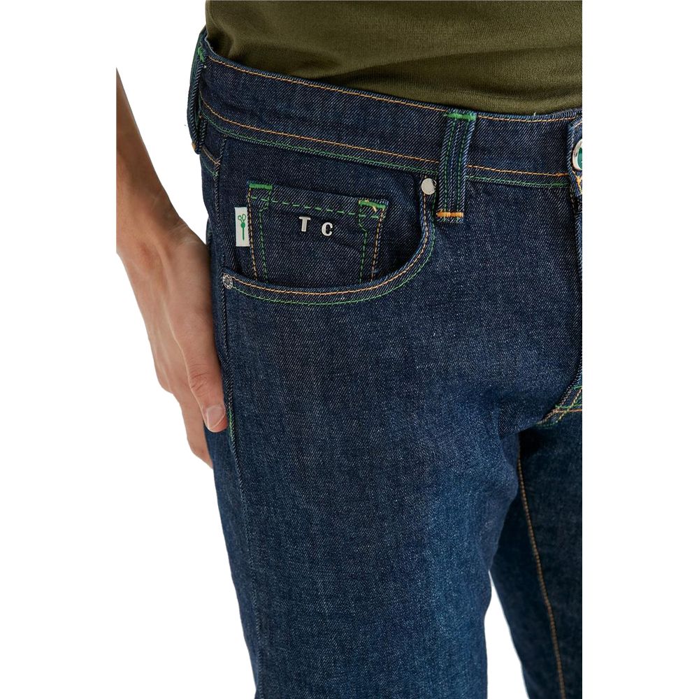 Blue Cotton Men Jeans-Tramarossa-LabelTerrace.com