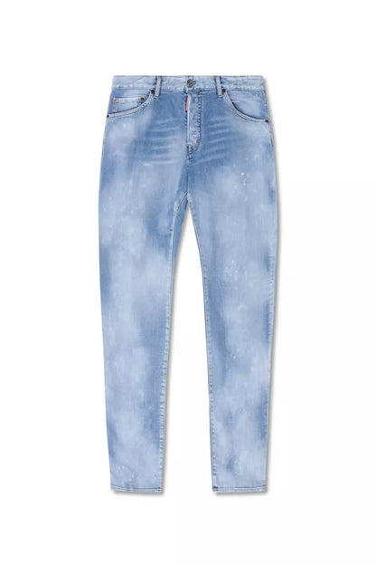 Blue Cotton Men Jeans-Dsquared²-LabelTerrace.com