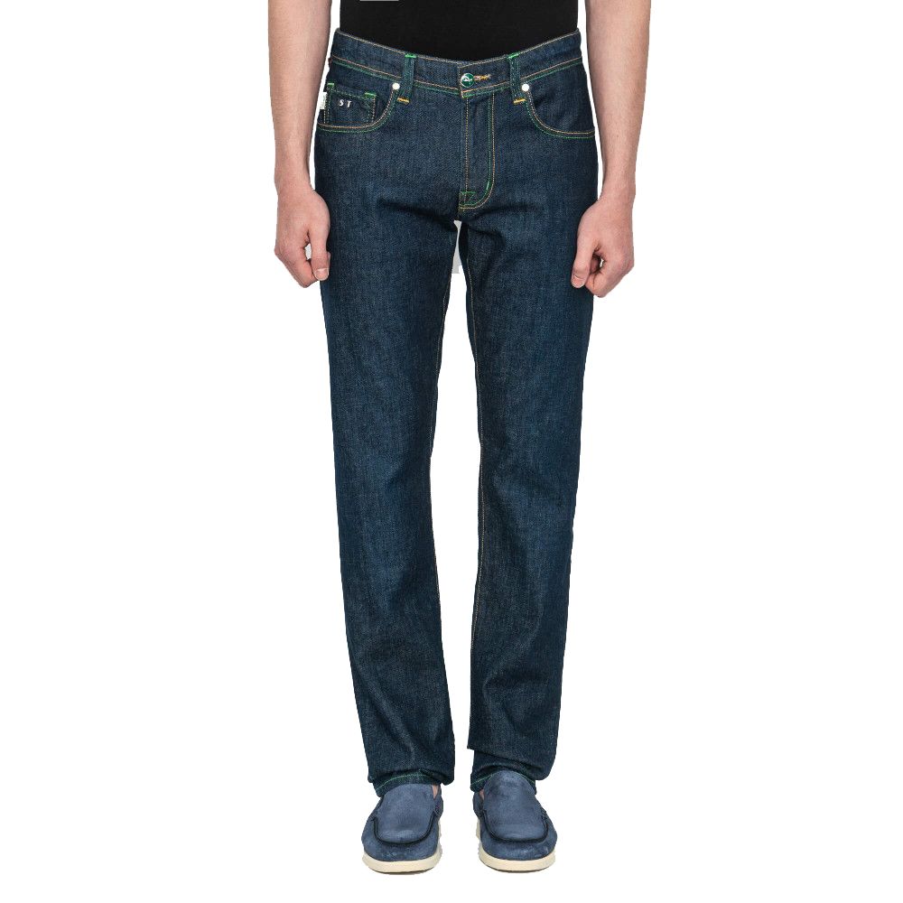 Blue Cotton Men Jeans-Tramarossa-LabelTerrace.com