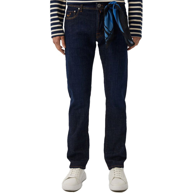 Blue Cotton Men Jeans-Jacob Cohen-LabelTerrace.com