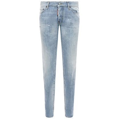 Blue Cotton Men Jeans-Dsquared²-LabelTerrace.com