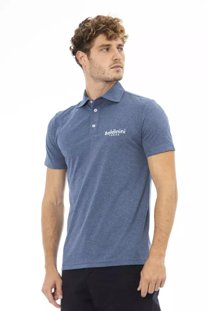 Blue Cotton Men Polo Shirt-Baldinini Trend-LabelTerrace.com