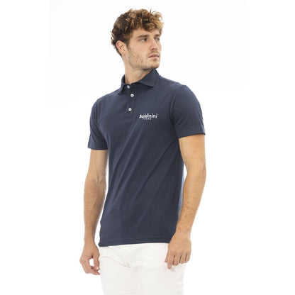 Blue Cotton Men Polo Shirt-Baldinini Trend-LabelTerrace.com