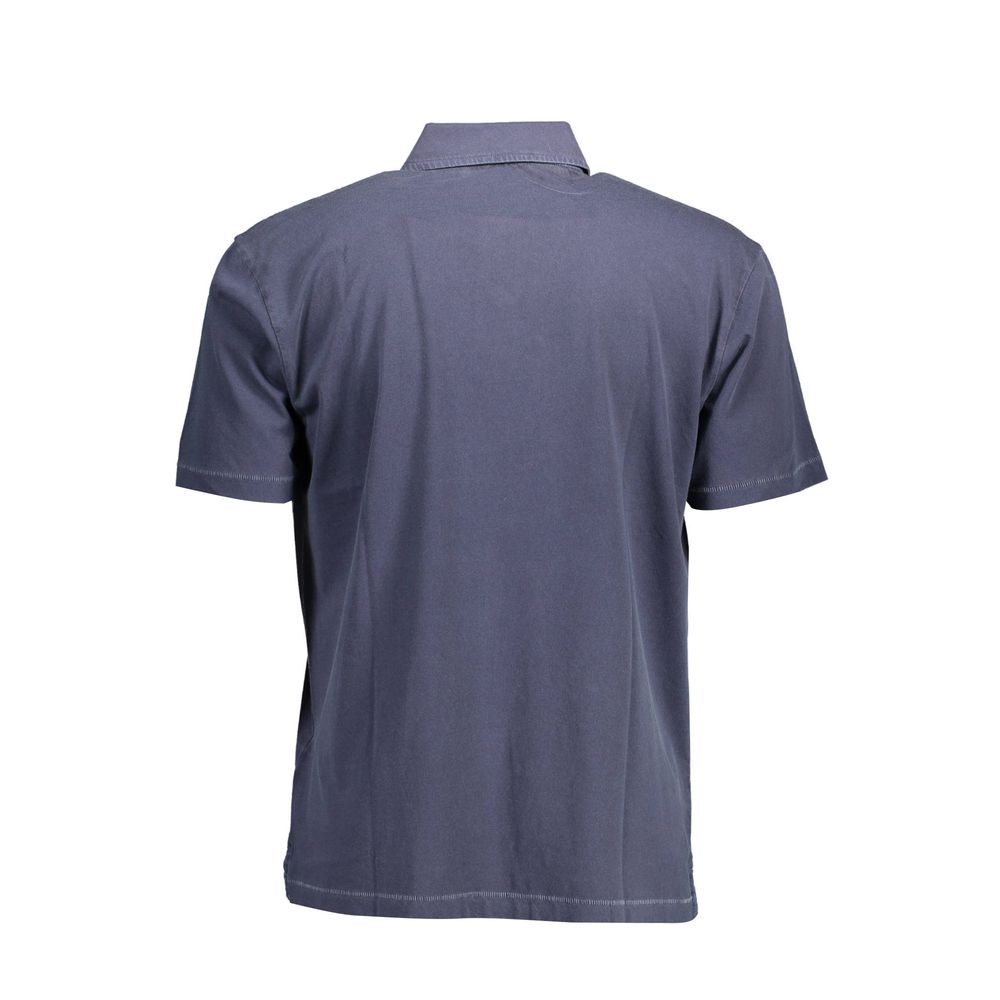 Blue Cotton Men Polo Shirt-Gant-LabelTerrace.com