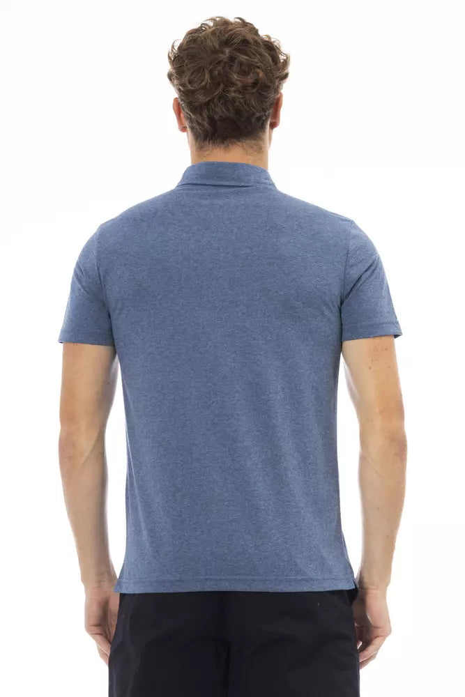 Blue Cotton Men Polo Shirt-Baldinini Trend-LabelTerrace.com