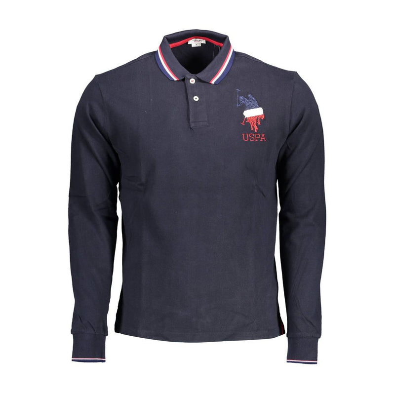 Blue Cotton Men Polo Shirt-U.S. POLO ASSN.-LabelTerrace.com