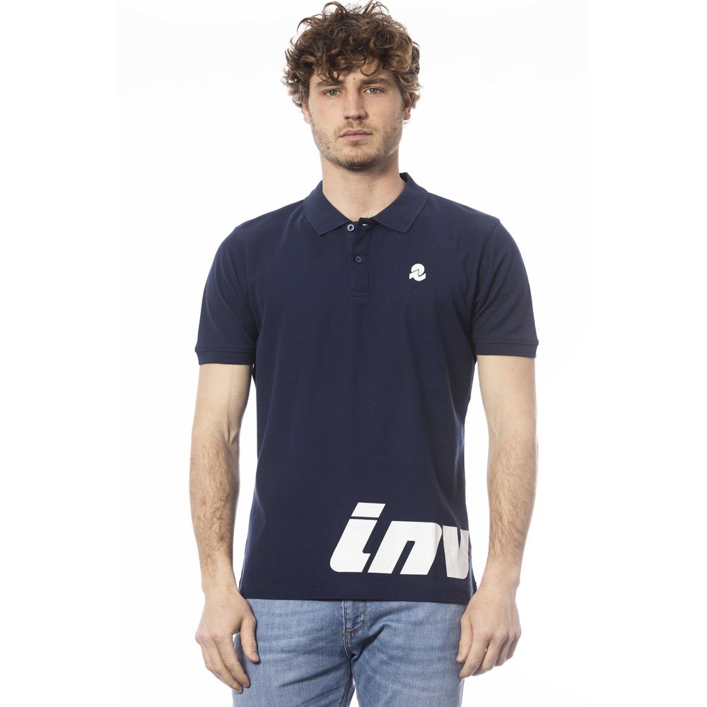 Blue Cotton Men Polo Shirt-Invicta-LabelTerrace.com