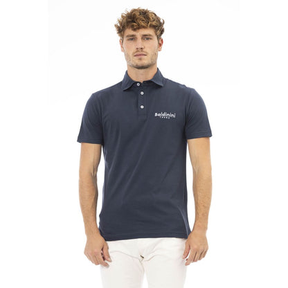Blue Cotton Men Polo Shirt-Baldinini Trend-LabelTerrace.com