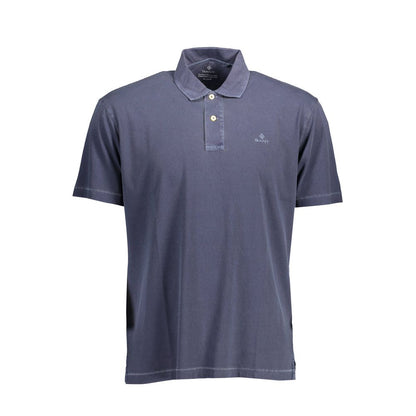 Blue Cotton Men Polo Shirt-Gant-LabelTerrace.com