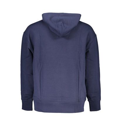 Blue Cotton Men Sweater with Hood-Tommy Hilfiger-LabelTerrace.com