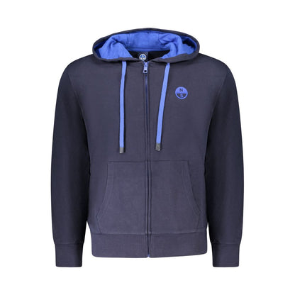 Blue Cotton Men Sweatshirt