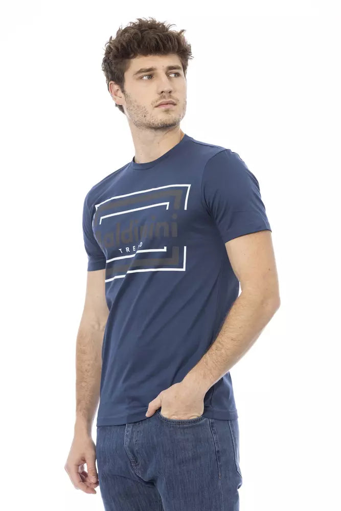 Blue Cotton Men's T-Shirt-Baldinini Trend-LabelTerrace.com