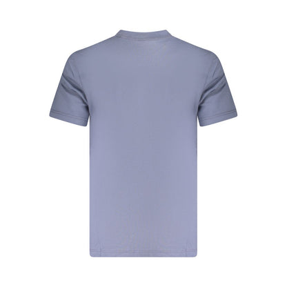 Blue Cotton Men T-Shirt