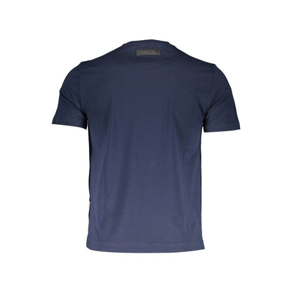 Blue Cotton Men T-Shirt