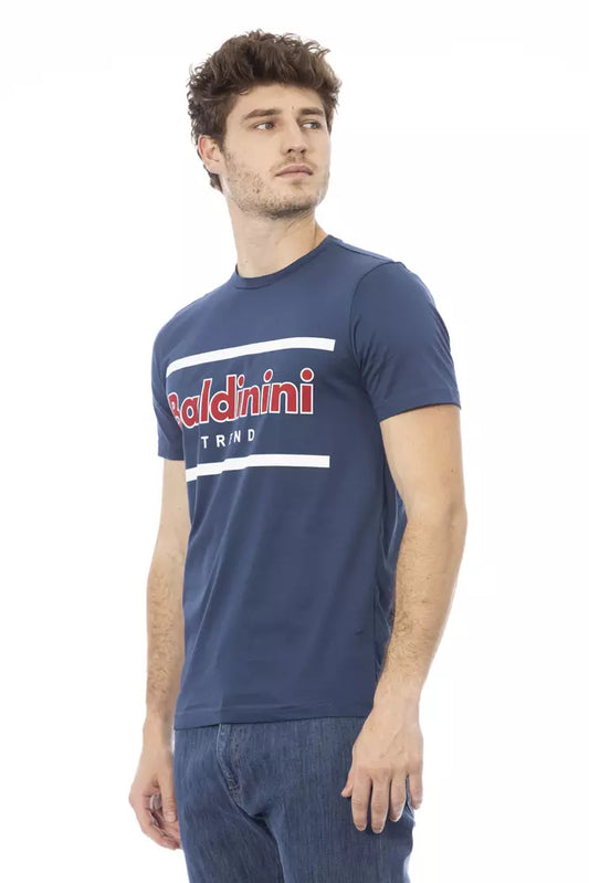 Blue Cotton Men T-Shirt-Baldinini Trend-LabelTerrace.com