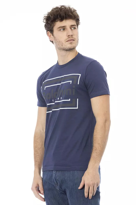 Blue Cotton Men T-Shirt-Baldinini Trend-LabelTerrace.com