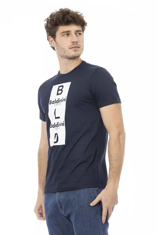 Blue Cotton Men T-Shirt-Baldinini Trend-LabelTerrace.com