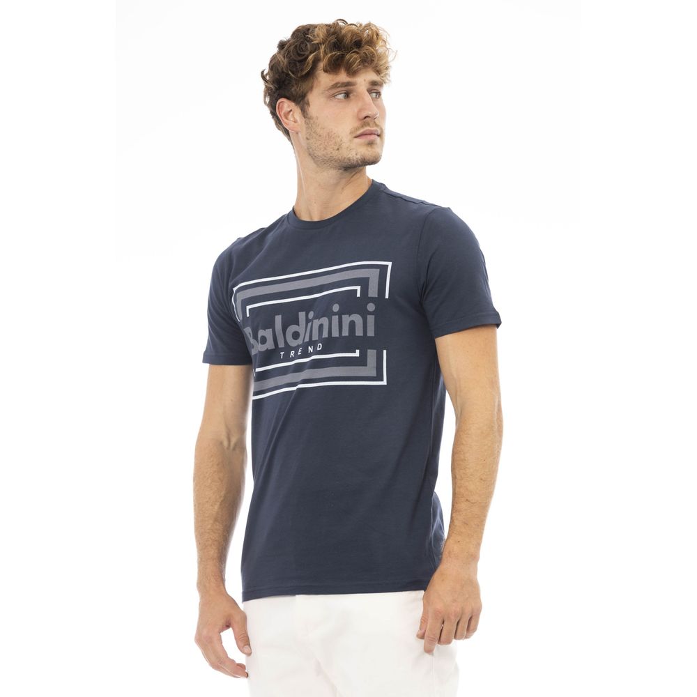Blue Cotton Men T-Shirt-Baldinini Trend-LabelTerrace.com