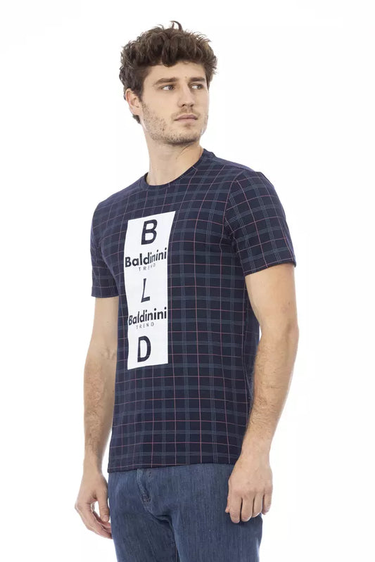Blue Cotton Men T-Shirt-Baldinini Trend-LabelTerrace.com