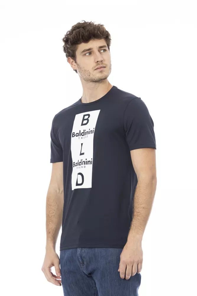 Blue Cotton Men T-Shirt-Baldinini Trend-LabelTerrace.com