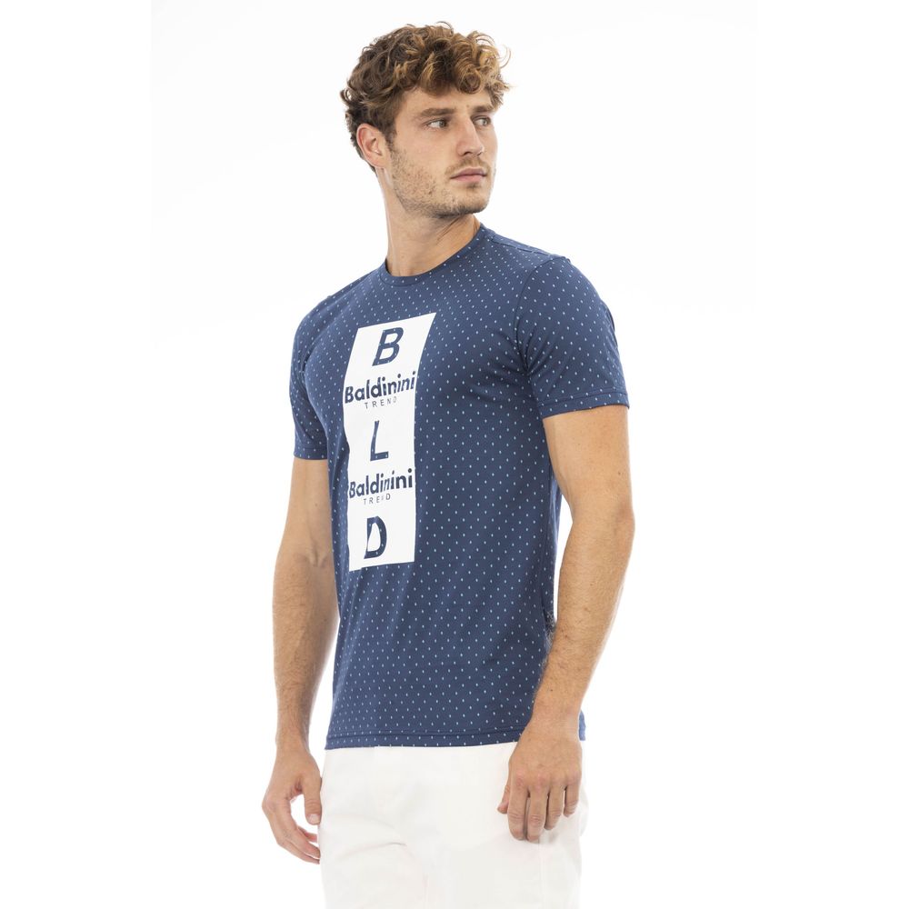 Blue Cotton Men T-Shirt-Baldinini Trend-LabelTerrace.com