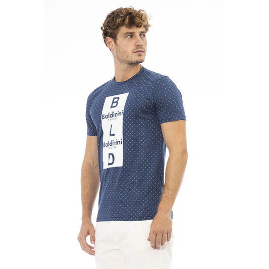 Blue Cotton Men T-Shirt-Baldinini Trend-LabelTerrace.com
