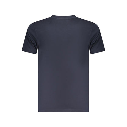 Blue Cotton Men T-Shirt