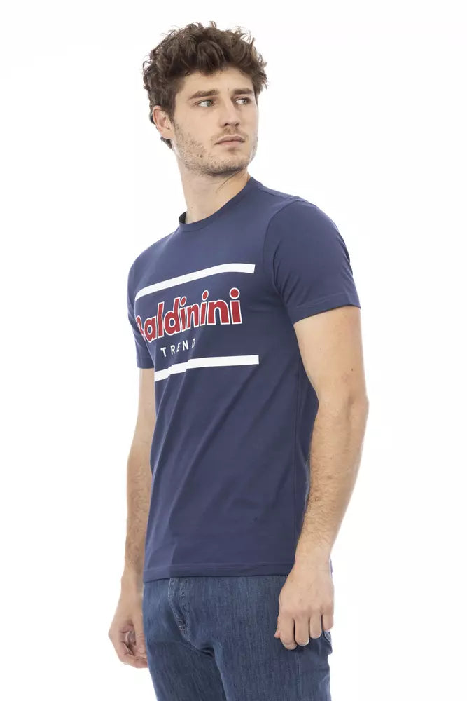Blue Cotton Men T-Shirt-Baldinini Trend-LabelTerrace.com