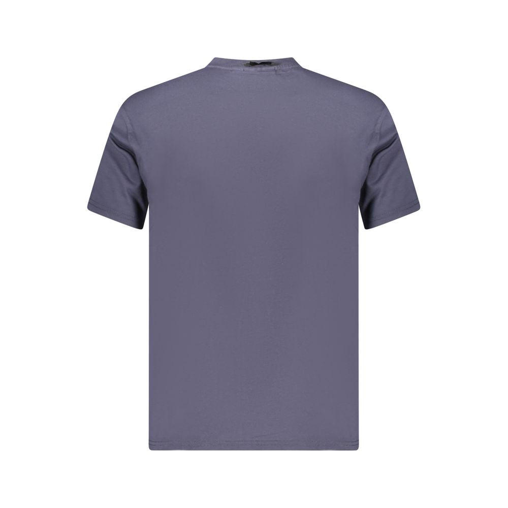 Blue Cotton Men T-Shirt