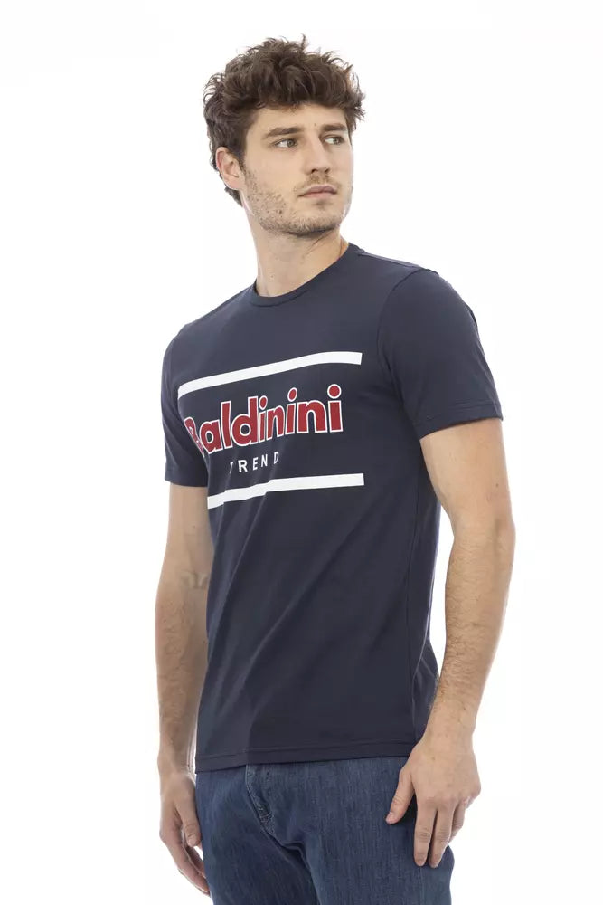 Blue Cotton Men T-Shirt-Baldinini Trend-LabelTerrace.com
