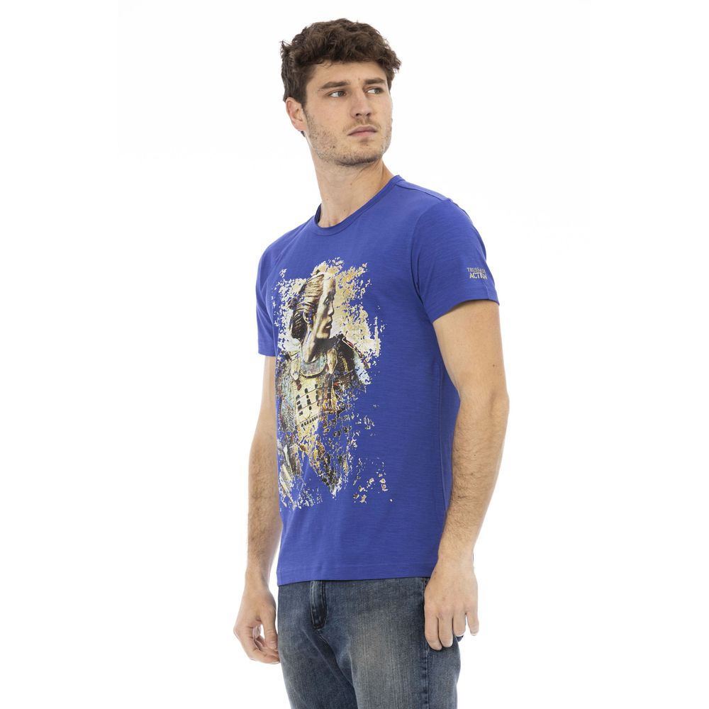 Blue Cotton Men T-Shirt-Trussardi Action-LabelTerrace.com