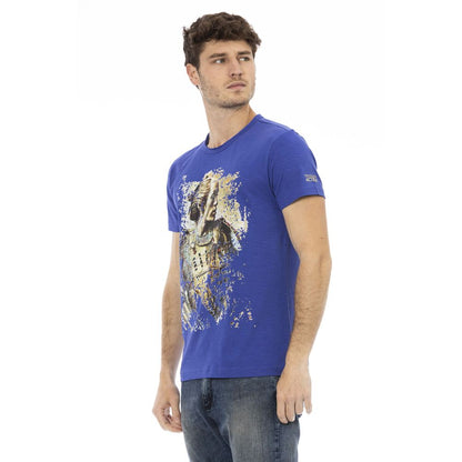 Blue Cotton Men T-Shirt-Trussardi Action-LabelTerrace.com