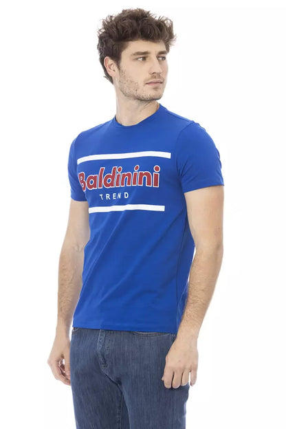 Blue Cotton Men T-Shirt-Baldinini Trend-LabelTerrace.com