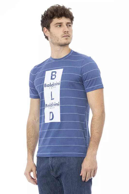 Blue Cotton Men T-Shirt-Baldinini Trend-LabelTerrace.com