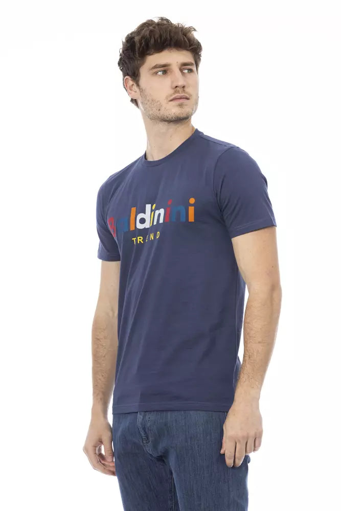 Blue Cotton Men T-Shirt-Baldinini Trend-LabelTerrace.com