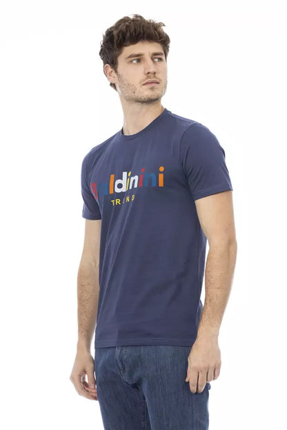 Blue Cotton Men T-Shirt-Baldinini Trend-LabelTerrace.com