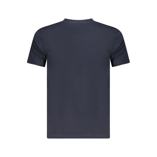 Blue Cotton Men T-Shirt