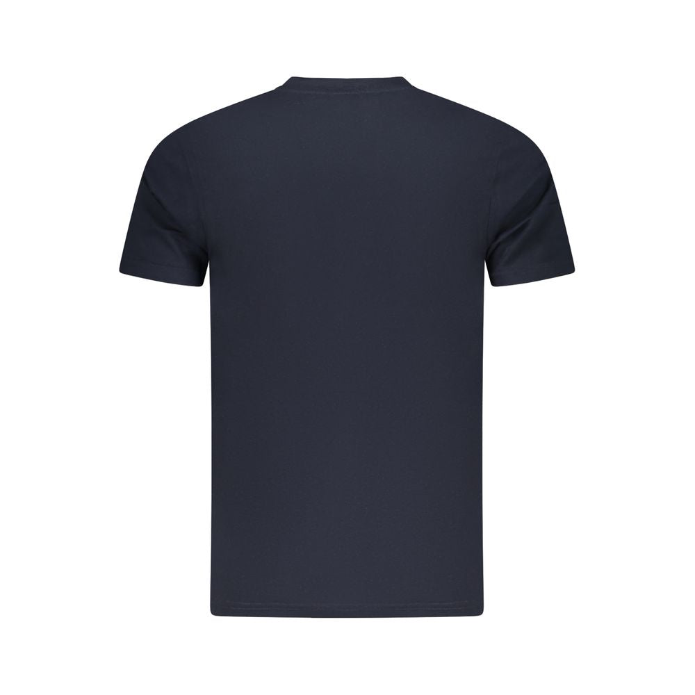 Blue Cotton Men T-Shirt