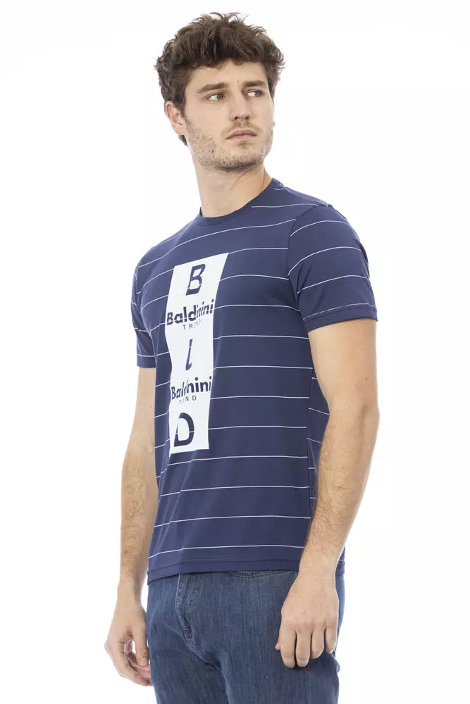 Blue Cotton Men T-Shirt-Baldinini Trend-LabelTerrace.com