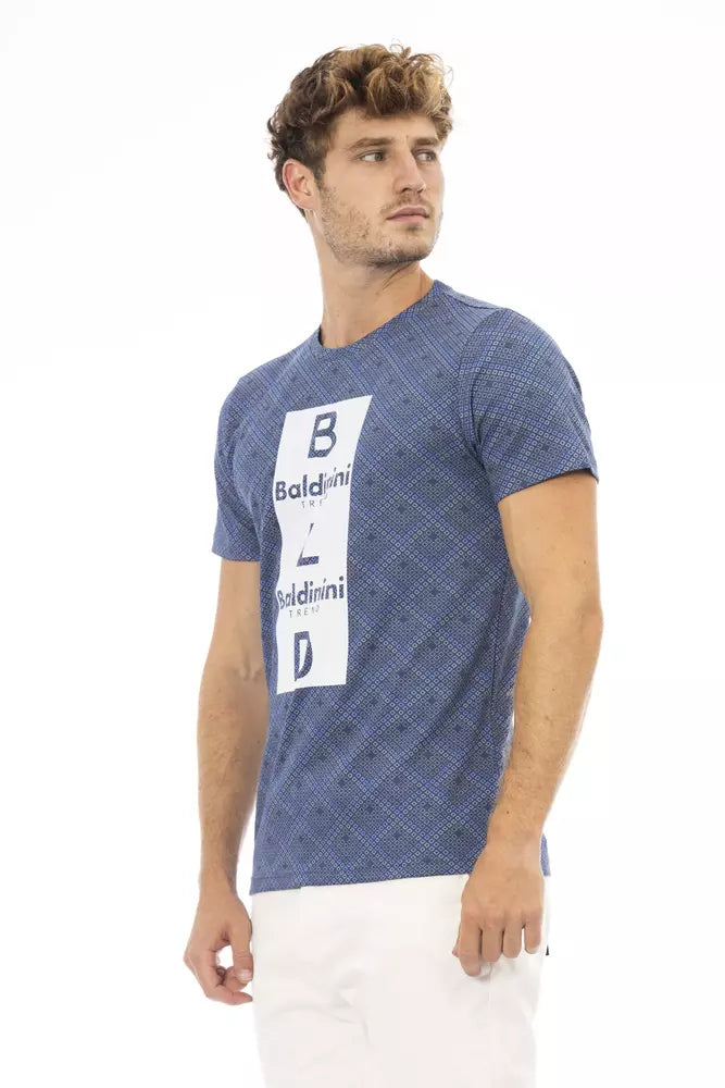 Blue Cotton Men T-Shirt-Baldinini Trend-LabelTerrace.com